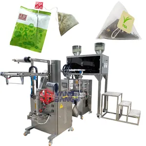 Fully Automatic Inner And Outer Nylon Pouch Sachet Filling Filter Paper Triangle Pyramid Teabag Packing Machine