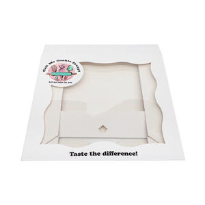 Custom Recycled Materials Cookie Packaging Box White Cardboard Baking Box with <b>Window</b> Food Grade Folding Box for Snacking - Product Image 2