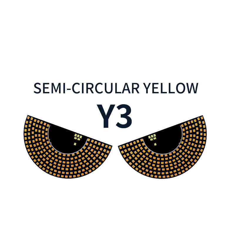 La mitad circular amarillo Y3