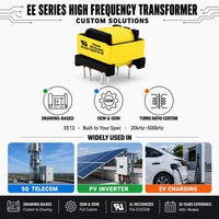 Transformateur EE13 à noyau de ferrite, à faible perte et haute fréquence, vertical DIP pour pilotes LED SMPS, conversion stable pour éclairage LED, transformateur Flyback EE