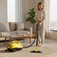 Limpiador a Vapor Portátil de 1300W, Máquina de Limpieza a Vapor de Alta Presión Multiusos para Hogar, Cocina, Piso y Auto