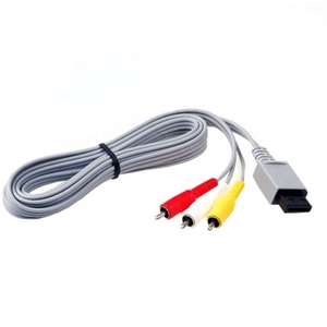 Cable AV compuesto con cubierta de PVC de 1,8 m, cable de Audio y vídeo 3 RCA para consola de juegos Nintendo <span class=keywords><strong>Wii</strong></span> U en Stock - Product Image 1