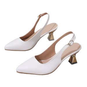 Sandalias Elegantes de Tacón Bajo con Diseño de Cadena para Mujer, Tallas Grandes, Verano - Product Image 5