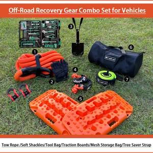 Outils d'urgence en plein air, sangle de <span class=keywords><strong>voiture</strong></span> à boucle épaisse pour véhicule tout-terrain, camion, remorque, corde de remorquage, assistance d'urgence en plein air - Product Image 2