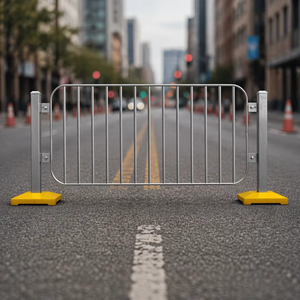 Barrière de sécurité routière en acier galvanisé, barrière de circulation métallique, clôture d'isolation pour trottoir, contrôle d'accès municipal - Product Image 1