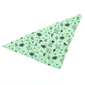 طوق مثلث الشكل للكلاب بدون مشبك لسهولة الارتداء، يتميز بطبعات ممتعة، مثالي للكلاب الصغيرة والأزياء الأنيقة للحيوانات الأليفة - Product Image 2