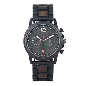 Élégant pour Curren Montre-bracelet en acier inoxydable pour homme de luxe Reloj Chronographe Bois d'ébène Verre Antique Charm Coin De Hombre OEM - Product Image 1