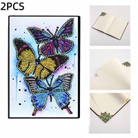 Kit DIY de marque-pages d'angle pour carnet, peinture diamant 5D de forme spéciale, avec strass, pour journal intime, marque-page de page, ensemble d'artisanat artistique