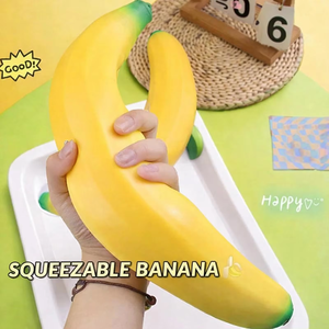 Yellow Banana <b>Squishy</b> Fidget Toy Soft Stress Relief Sensory Grip Toy for Desk Play - Product Image 4
