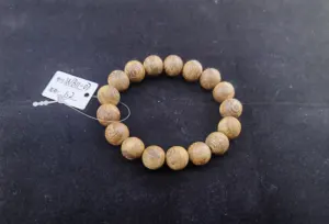 Handmade Round 1.2cm Pure Agarwood Oud Beads Bracelet Oud Wooden Chain Oud Stretch Chain