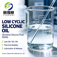 Huile de silicone diméthylique cyclique à faible viscosité (PDMS) D4 D5 D6 pour la lubrification et le démoulage