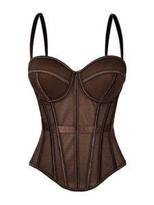 <span class=keywords><strong>Top</strong></span> Corset Sexy da Donna per l'Estate, <span class=keywords><strong>Top</strong></span> da Club e Festa, <span class=keywords><strong>Corsetto</strong></span> Trasparente in Rete Bianca con Allacciatura al Collo - Product Image 2