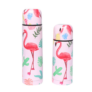 Vaso Térmico GZYSL con Diseño de Flamencos, Doble Pared de Acero Inoxidable, Aislamiento al Vacío de 24 Horas, con Indicador de Temperatura - Product Image 1