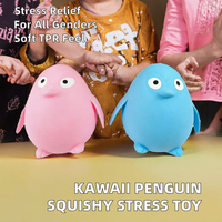 Mini pingouin Kawaii en TPR souple, jouet anti-stress à presser pour enfants, cadeau, souvenir de fête, jouet animal en TPR, vente en gros