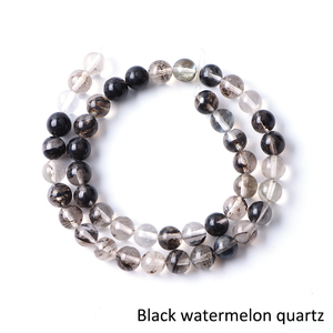 CCナチュラルルースストーンビーズストリングジェムストーンパールラウンドスムース溶岩オニキス瑪瑙DIYブレスレットジュエリー作り用 - Product Image 5