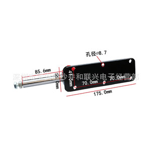 GH-36080 Push Pull <b>Clamp</b> 175mm Total Length 80mm Stroke Steel F Type Metric Painted Non Adjustable - Product Image 1