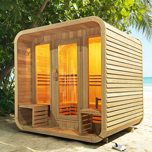 Kit de sauna extérieur traditionnel pour 6, 8 ou 10 personnes, conteneur personnalisé en kit plat, pour usage domestique, avec pierres de chauffe pour hammam - Product Image 2