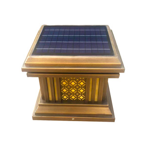 Lámpara Solar de Pilar, Bronce, LED para Exteriores, Impermeable, para Jardín, Puerta, Columna, 50000 Horas de Duración - Product Image 2