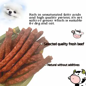 뜨거운 판매 천연 애완 동물 간식 프리미엄 쇠고기 스틱 드라이 개 치료 건강하고 영양가있는 도매