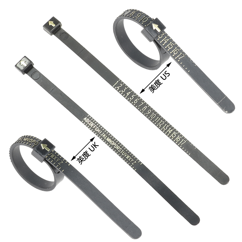 Пластиковые ювелирные изделия кольцо Sizer измерительный ремень для пальцев инструменты для измерения стержень американский размер 1 - 17 для кольца Multisizer экономичный