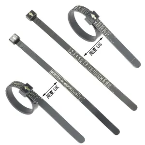 Nhựa Đồ Trang Sức Đồ Trang Sức Nhẫn Sizer Ngón Tay Đo Vành Đai Đo Công Cụ Thanh Chúng Tôi Kích Thước 1-17 Cho Nhẫn Multisizer Kinh Tế - Product Image 1