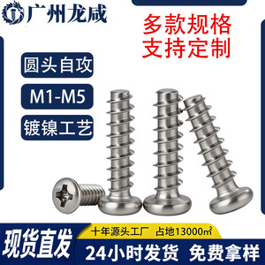 สกรูเกลียวปล่อยหัวกลมลองเซียน Pb ขนาด M1.4 M5 ชุบนิกเกิล มาตรฐาน Gbt845 เกรด A - Product Image 2