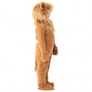 In Stock tuta leone In pile per festa In maschera di Halloween simpatico leone Fantasia animale <span class=keywords><strong>Costume</strong></span> peloso - Product Image 3