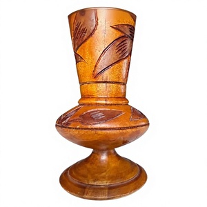 Vase à fleurs en bois naturel, moderne, écologique, fait main, pour la décoration de la maison, fabricant AZ ENTERPRISES AZE-WV034 - Product Image 6