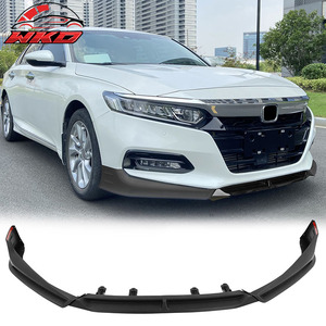 Lèvre de pare-chocs avant pour Honda Accord 2018-2021, style V5, spoiler noir mat en PP, diffuseur 3 pièces, protection de menton - Product Image 1