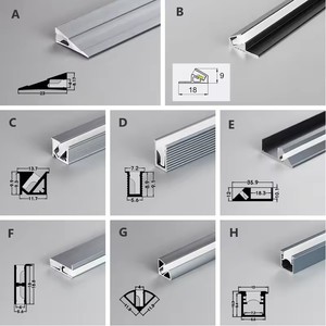 Profilé en aluminium encastré pour éclairage LED, extrusion de plafond en plaques de plâtre, <span class=keywords><strong>rail</strong></span> d'angle en aluminium pour cloison sèche, profilé lumineux en aluminium LED - Product Image 6