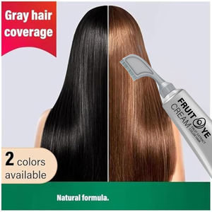 Crème colorante pour <span class=keywords><strong>cheveux</strong></span> semi-permanente naturelle de couleur brun <span class=keywords><strong>foncé</strong></span> certifiée GMP, pour hommes et femmes, couvre les <span class=keywords><strong>cheveux</strong></span> gris, utilisation en salon - Product Image 4