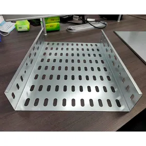 cable tray supplier indoor use galvanized steel Straight perforated cable trunking and cable tray with cover