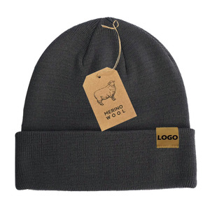 Sombreros <span class=keywords><strong>de</strong></span> punto <span class=keywords><strong>de</strong></span> invierno <span class=keywords><strong>de</strong></span> alta calidad para hombres y mujeres, gorro <span class=keywords><strong>de</strong></span> esquí cálido, gorros <span class=keywords><strong>de</strong></span> <span class=keywords><strong>lana</strong></span> merino 50% con etiqueta <span class=keywords><strong>de</strong></span> gamuza, logotipo personalizado - Product Image 2