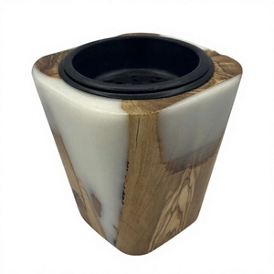 Quemador de Incienso de Madera Artesanal de Lujo con Resina Epoxi, Mubkhar Decorativo Premium para Decoración del Hogar Árabe, Regalos Festivos y Venta al por Mayor - Product Image 1