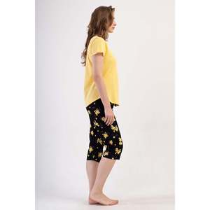 Combinaison de nuit ovale à manches courtes et col rond pour femmes - Product Image 3