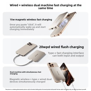 BEIMO 5000mAh magnétique Ultra-mince sans fil Power Bank Type-C Entrée et sortie 15W pour <span class=keywords><strong>MagSafe</strong></span> <span class=keywords><strong>Charge</strong></span> basse température 3C - Product Image 2