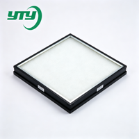 Filtre HEPA compact mini-plissé H13 H14 à cadre galvanisé pour salle blanche HVAC