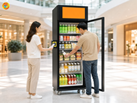 Distributeur automatique intelligent avec caméra, 66x68x198cm, détection de poids, logo personnalisable, 4G WiFi