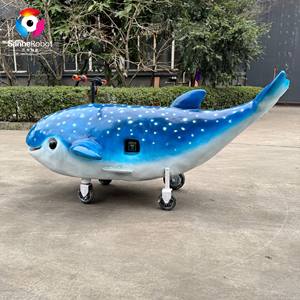 Manège interactif Requin baleine électrique pour centre commercial, voiture robot en silicone souple pour aire de jeux pour enfants - Product Image 4