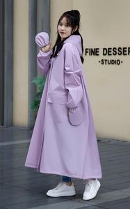 معطف واق من المطر مخصص متعدد الألوان شعار إيفا رمادي أزرق بسيط غير قابل للاستخدام مرة واحدة للبالغين معاطف المطر - Product Image 3