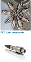 Konektor Audio Mini 3 Pin Berlapis Emas Bentuk Lingkaran dengan Pengunci Otomatis, Proteksi IP50, 750V DC FVB.00.303.NLAE 00B untuk Audio Wisycom MTP40