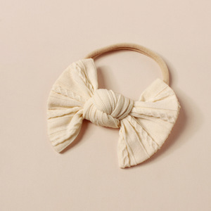 Taupe Newborn <strong>Baby</strong> <strong>Headband</strong> Bows Nylon Cotton <strong>Baby</strong> Girl <strong>Headbands</strong> Elastic Soft Hair Bands for Children Hair Accessories Kids - Product Image 4