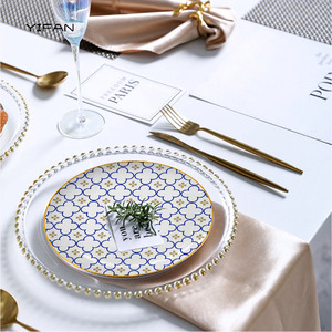 Customizable Bone China Dinner Plate Sets Hand-painted Flower Wholesale Support EDM EOM Ceramic Plates Sets Porcelain <b>Dinnerware</b> - Product Image 5