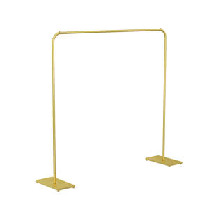 Étagère de présentation en métal à double barre, double rangée, simple barre, sur pied, pour magasin de vêtements pour femmes et hommes, avec étagère latérale suspendue - Product Image 2