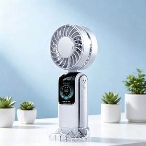 Nuevo Ventilador Plegable TEC Semiconductor, 3 Modos: Cuello/Mano/Escritorio, Batería de 3600 mAh, Pantalla Digital Inteligente, Ventilador Recargable por USB - Product Image 1