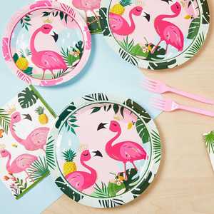 Assiettes en carton blanc personnalisables de 9 pouces, durables, 350 g/m², pour fêtes d'anniversaire, personnalisables OEM - Product Image 5