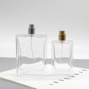 Envases de Perfume Cuadrados de Vidrio de 100 ml, Botellas de Decantación con Atomizador de Clip de 50 ml, Envases Cosméticos Vacíos, Disponibles en 30 ml - Product Image 1