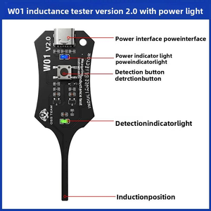 Testeur d'inductance de carte mère <span class=keywords><strong>OSS</strong></span> W01 V2.0, détecteur de défauts de bobine de précision pour la réparation de cartes mères électroniques de téléphones, outil de détection de PCB - Product Image 4