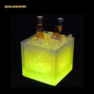 Nhỏ 3L đôi tường <span class=keywords><strong>LED</strong></span> chiếu sáng Ice Bucket Cooler Box cho Halloween bên hộp đêm Bar Pub Tính năng đông lạnh Ice <span class=keywords><strong>Cube</strong></span> - Product Image 1