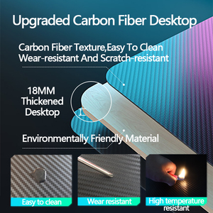 Yeni ergonomik tasarım x-şekilli çerçeve karbon fiber masaüstü su geçirmez kaymaz bilgisayar masası oyun masası - Product Image 6